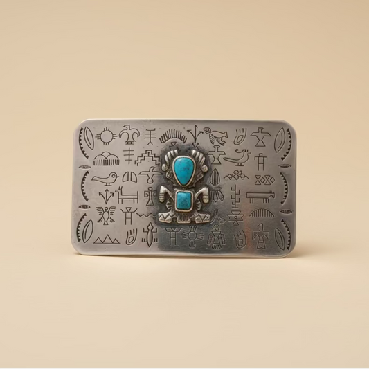 Hand-Engraved Sterling Silver Rodeo Buckle