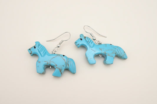 Ben Livingston Navajo Horse Earrings