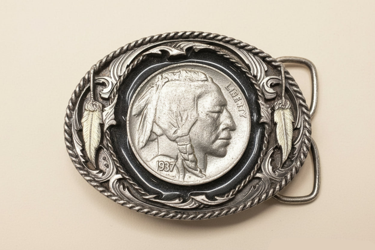 Vintage Siskiyou Buffalo Nickel Buckle