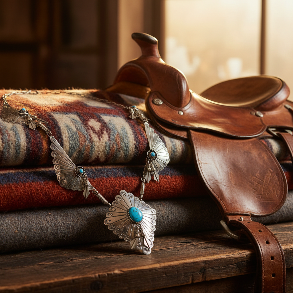 The Blue Blossom Pendant Necklace | by Dennison John (Navajo)