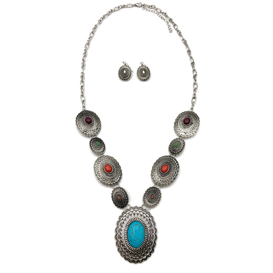 Star Burst Concho Necklace