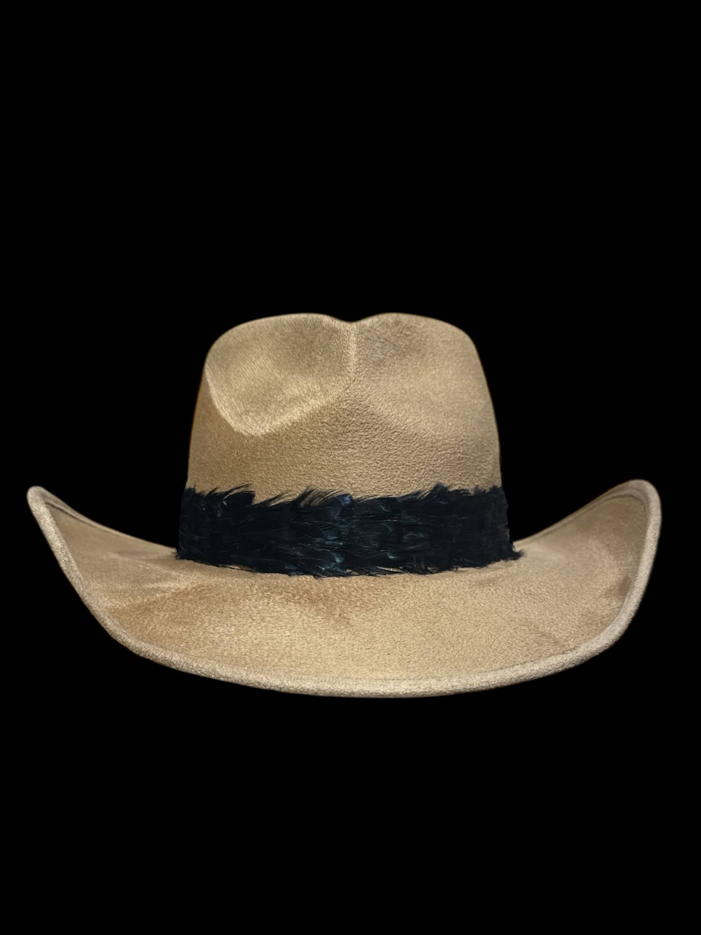 Feather hat band with strap