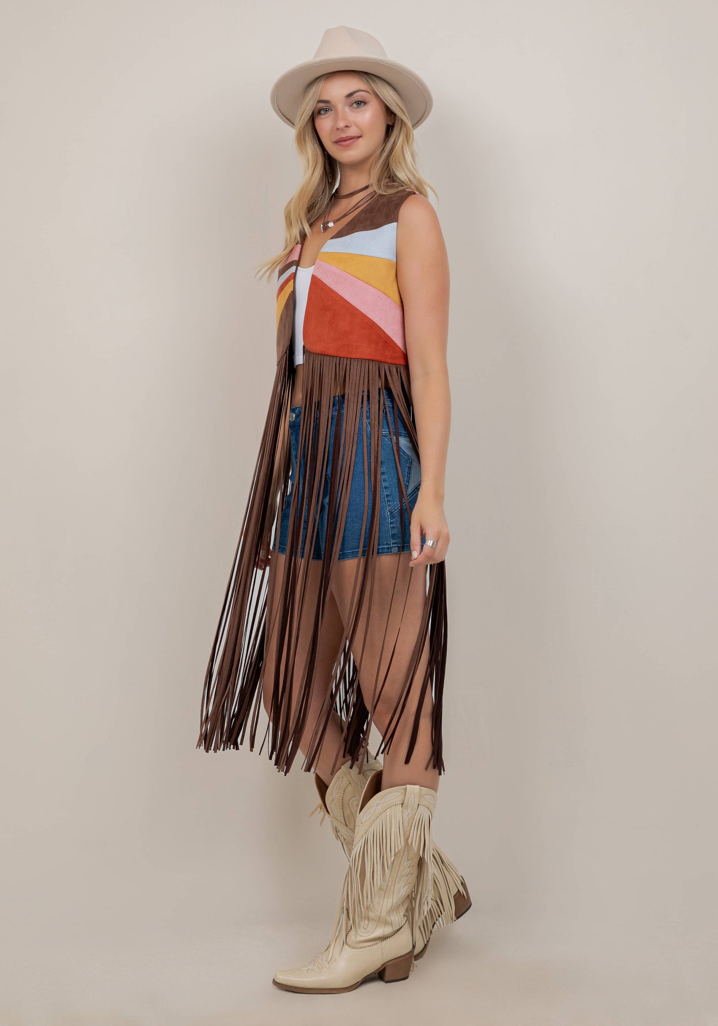 Sunshine Fringe Vest