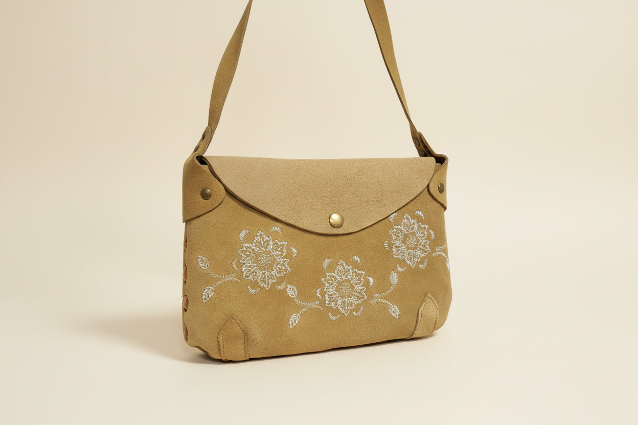 Suede Leather Handbag