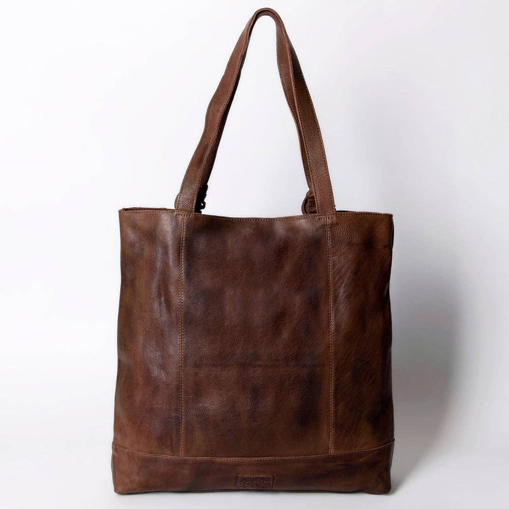 Berkley Leather Fringe Tote Knotted Strap