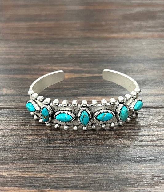 One Layer Turquoise Cuff