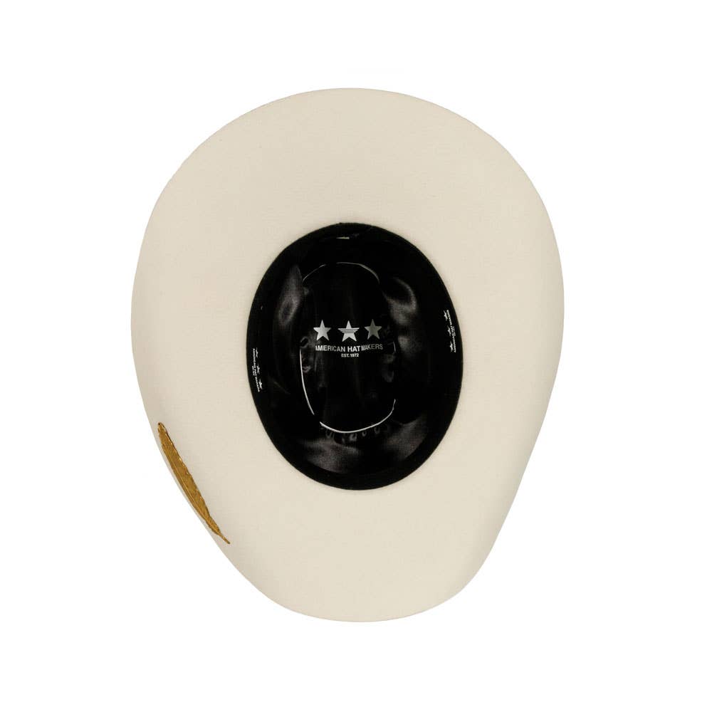 Wool Felt White Cowboy Hat - Lizzie