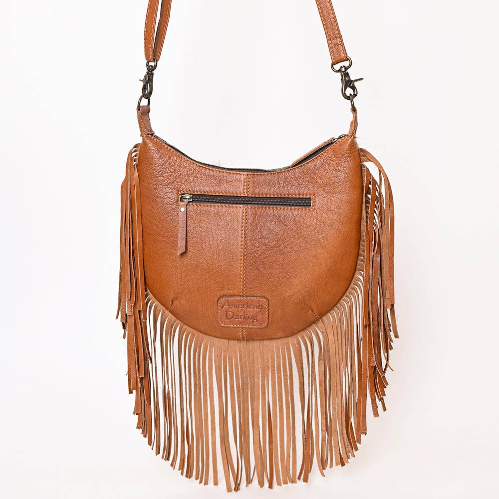 Maisy Cowhide Fringe Hobo Cross-Body Bag
