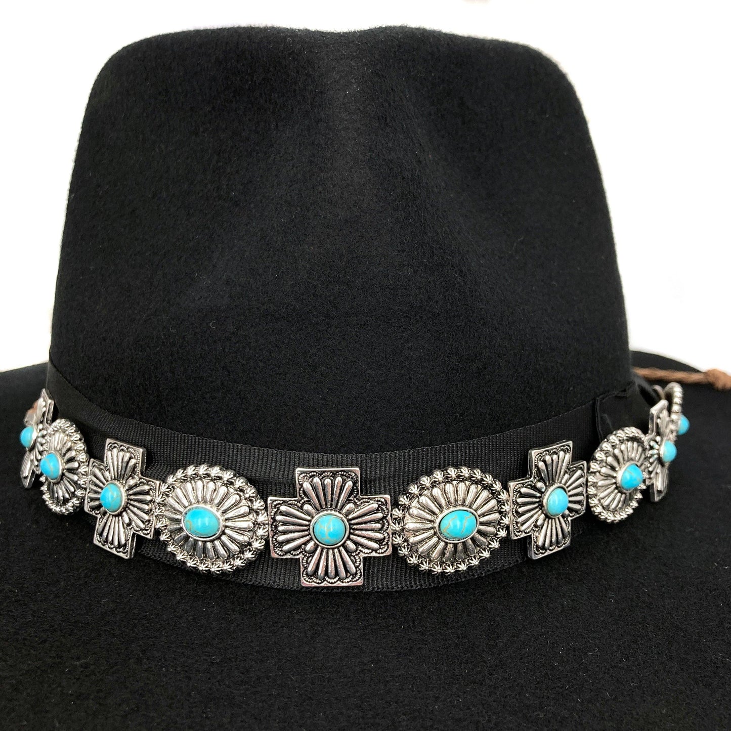 Mixed Concho Hat Band