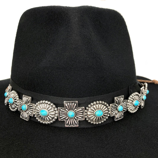Mixed Concho Hat Band