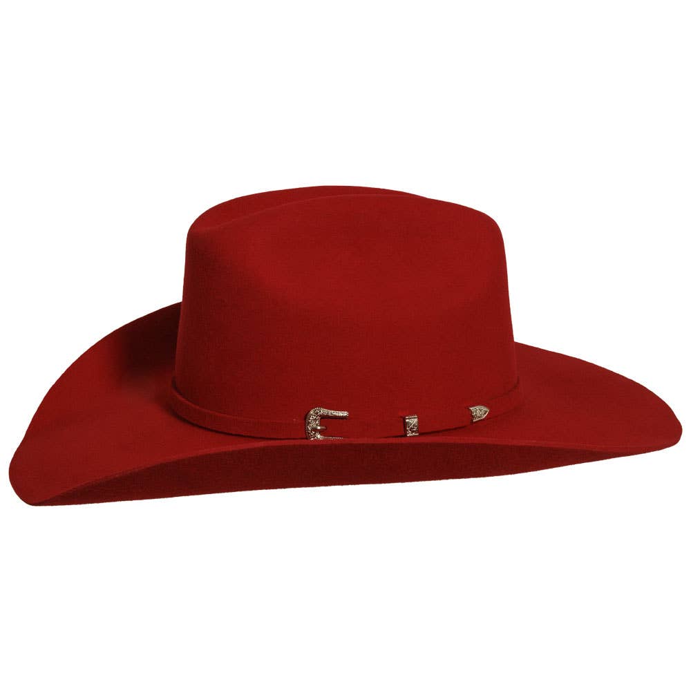 Wool Felt Western Cowboy Hat - Style Cattleman