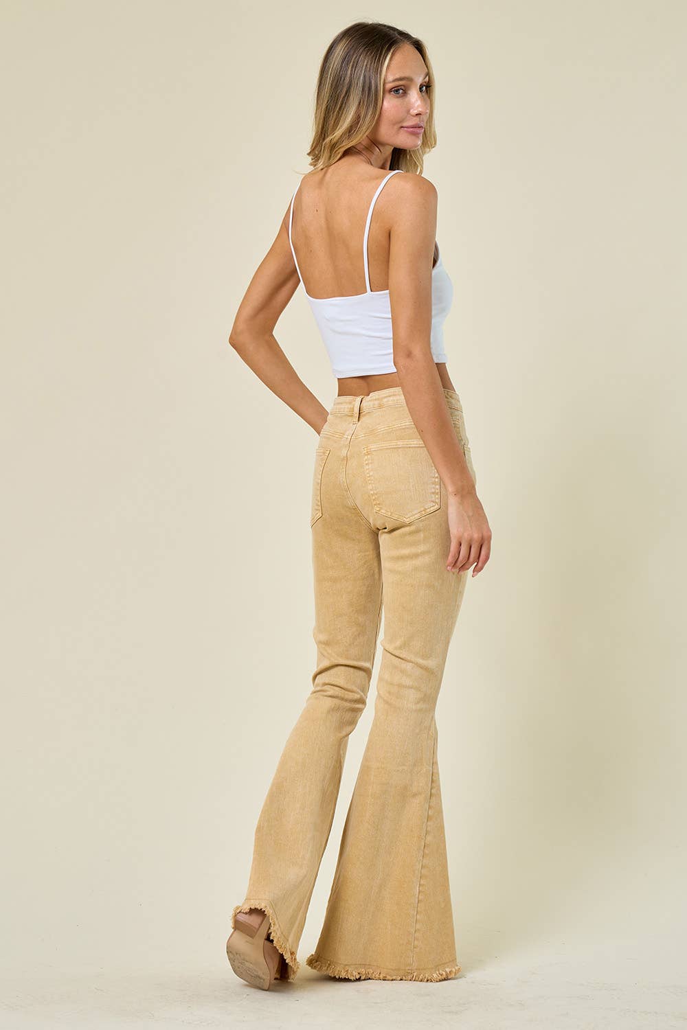 Acid Wash Flare Jeans