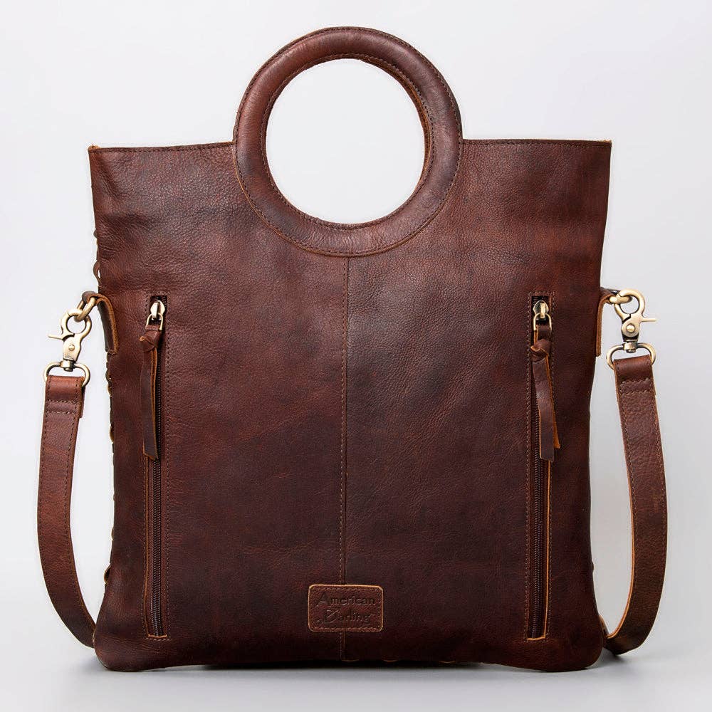 Joyce Handwoven Leather Tote Bag