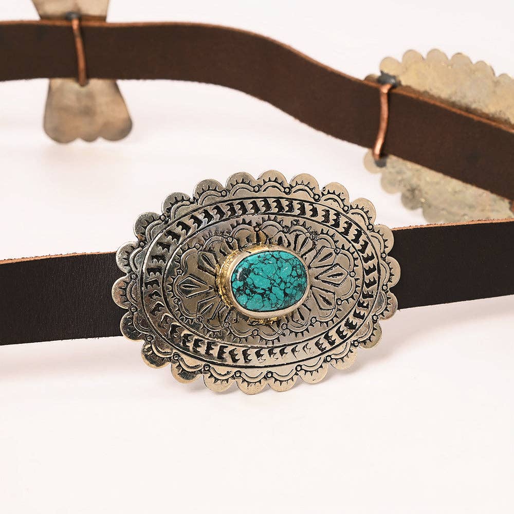 Candi Square Silver Concho Belt