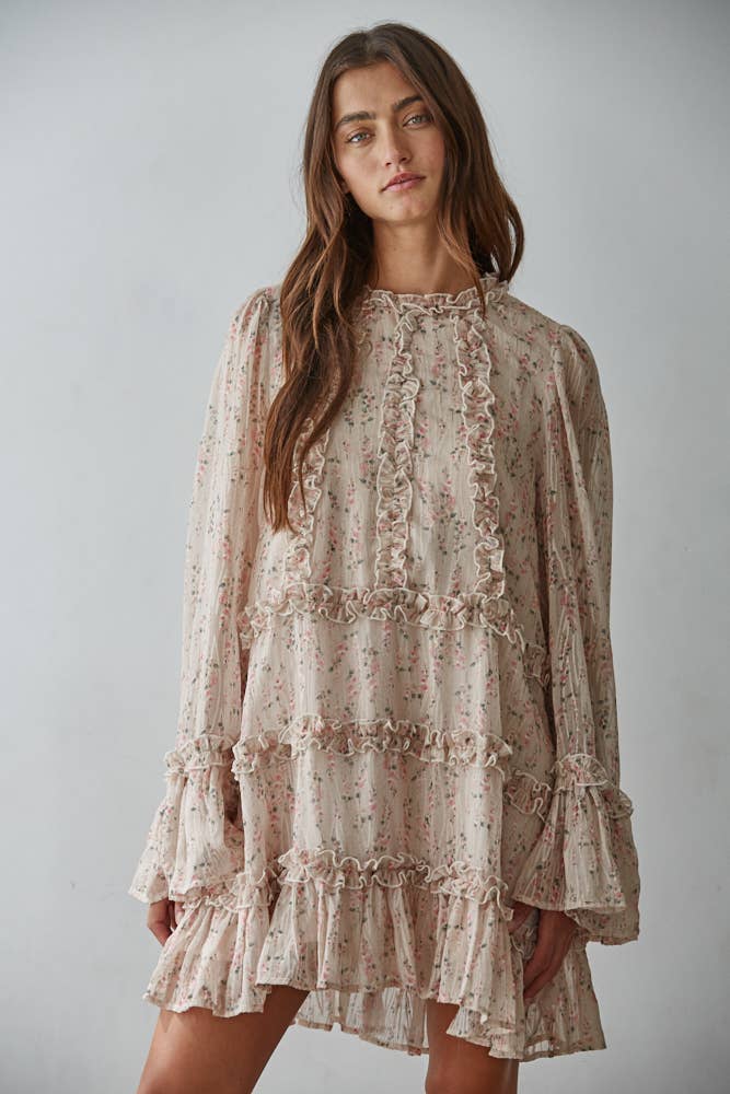 Floral Ruffle Mini Dress
