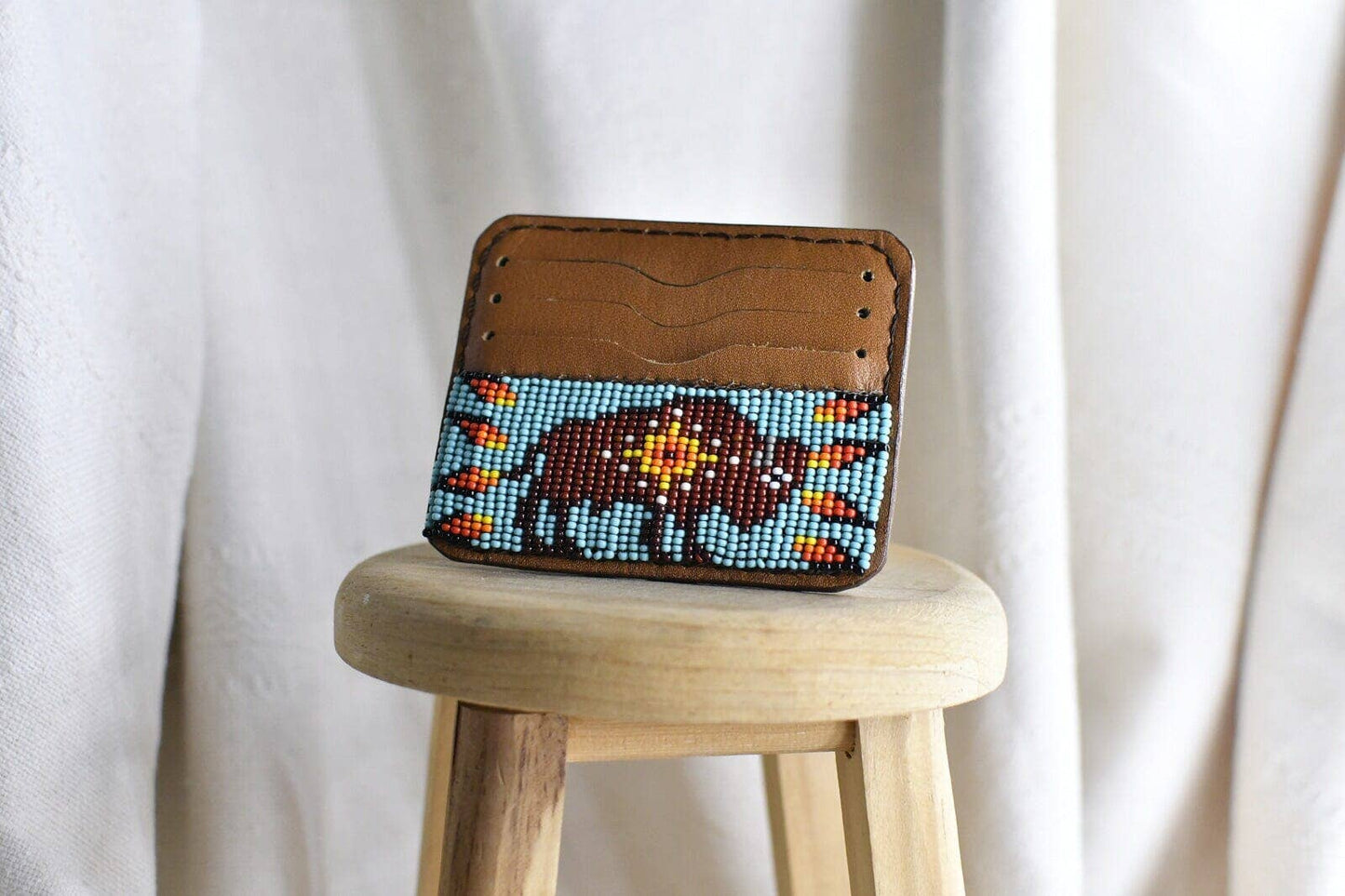 Prairie King Leather Wallet with Animal