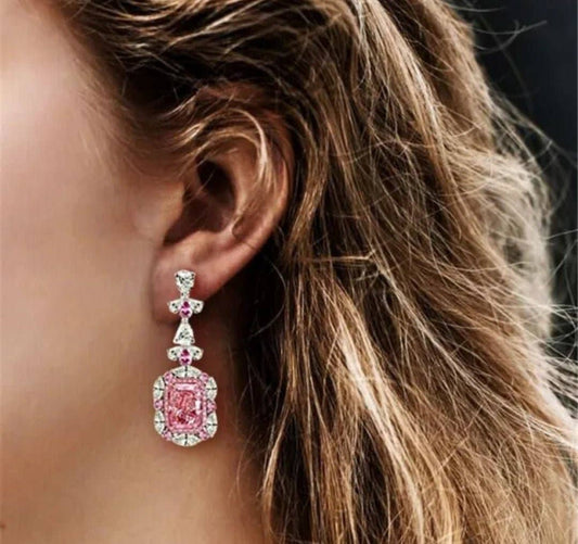 Radiant Pink Drop Earrings
