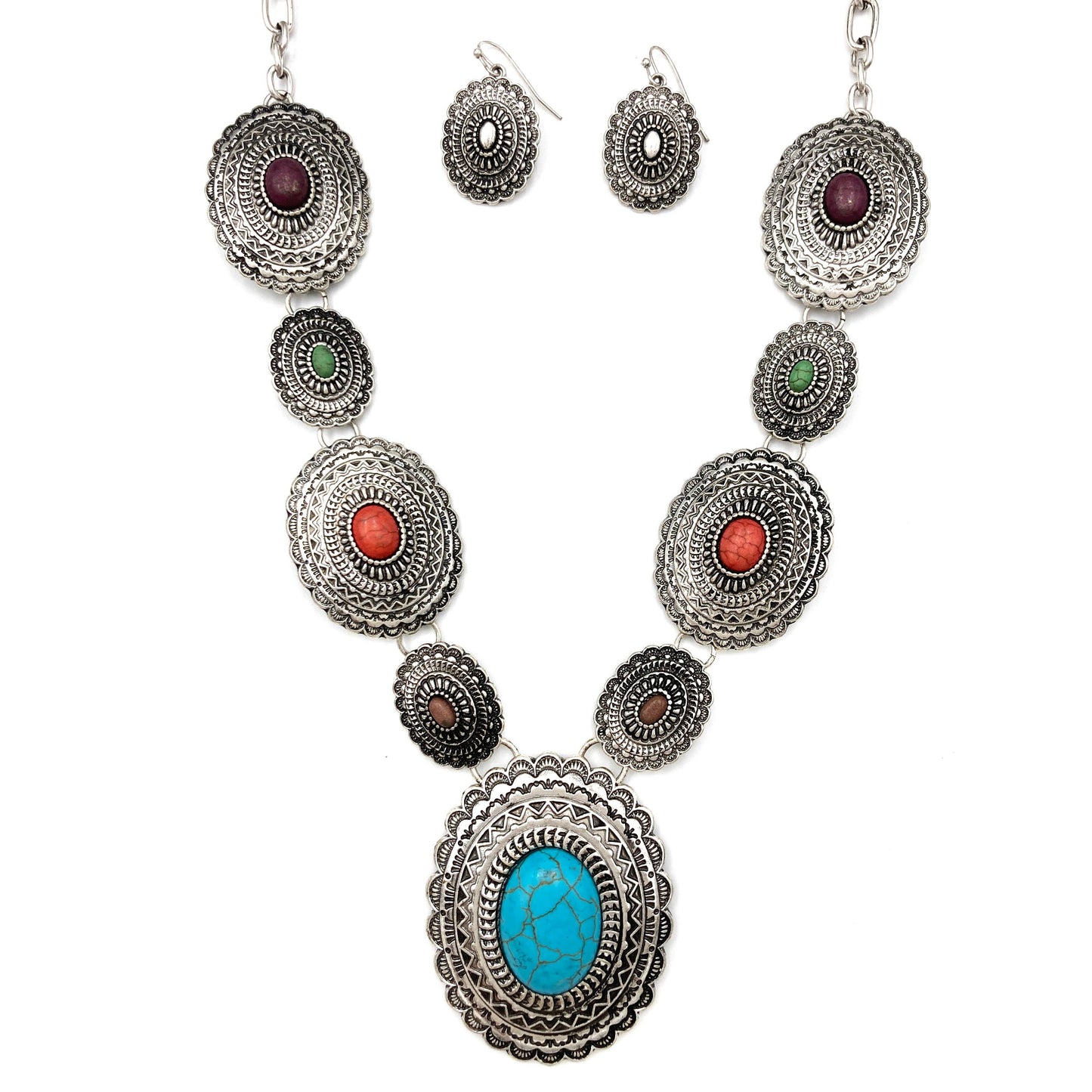 Star Burst Concho Necklace