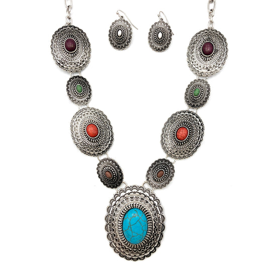Star Burst Concho Necklace