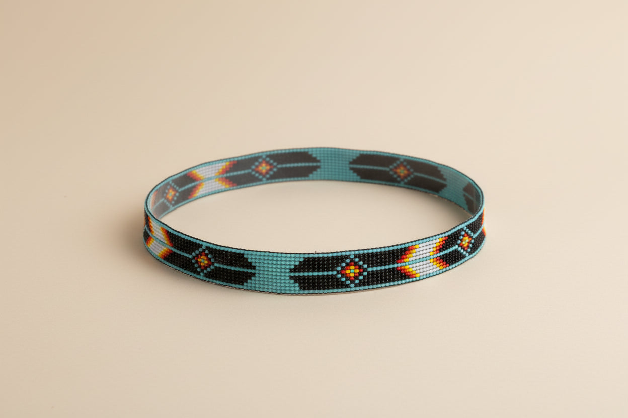 Arapaho Style Beaded Hat Band