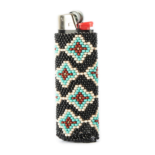 Chocolate Mint Chip Beaded Lighter Case