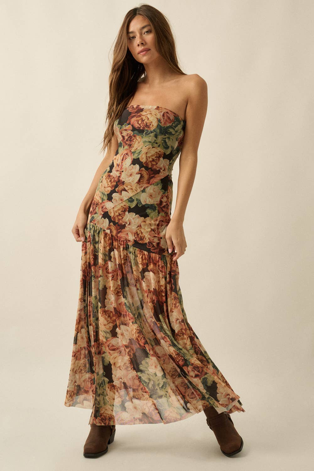 Bloom Mesh Maxi Dress