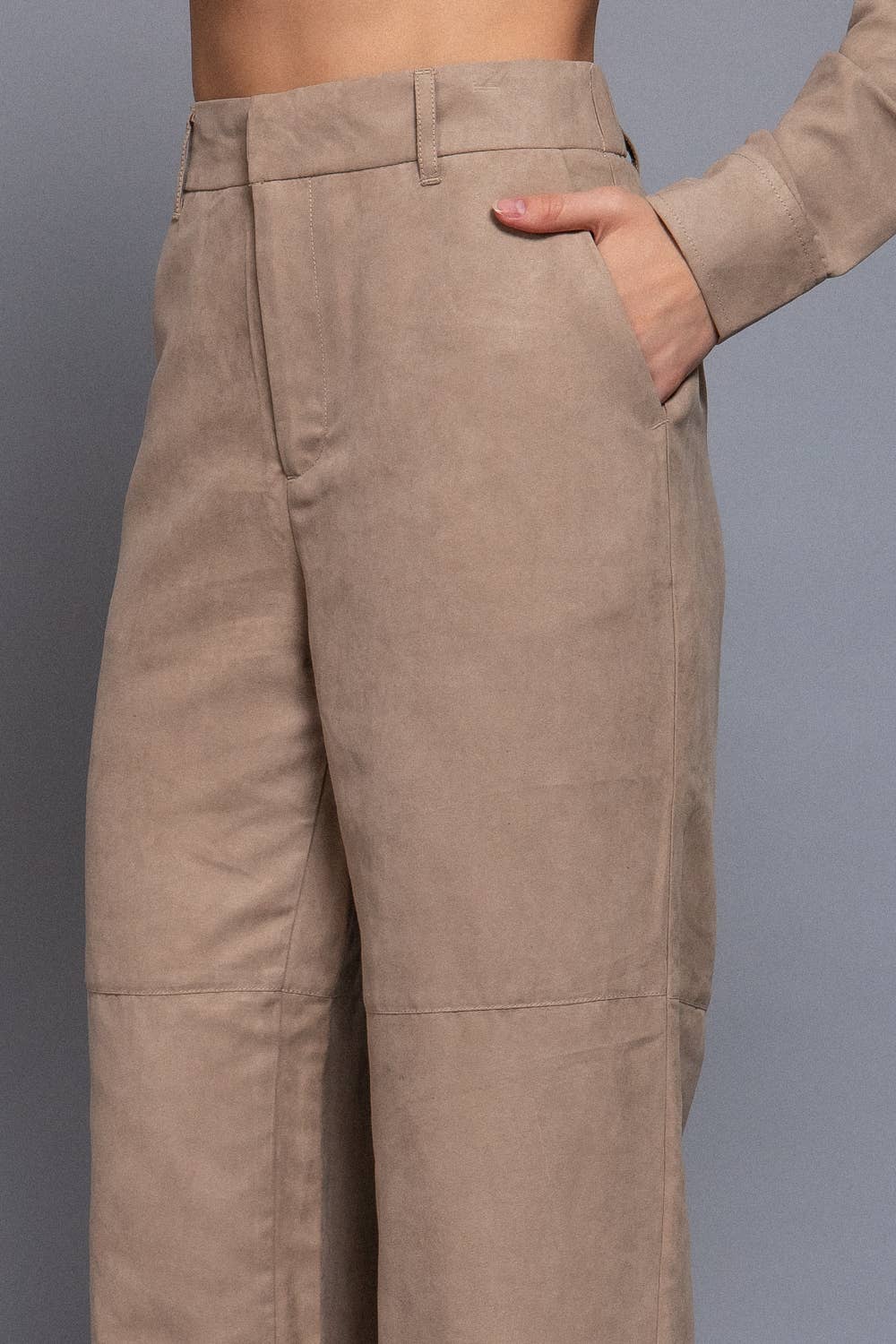 Canyon Vegan Suede Straight-Leg Pants