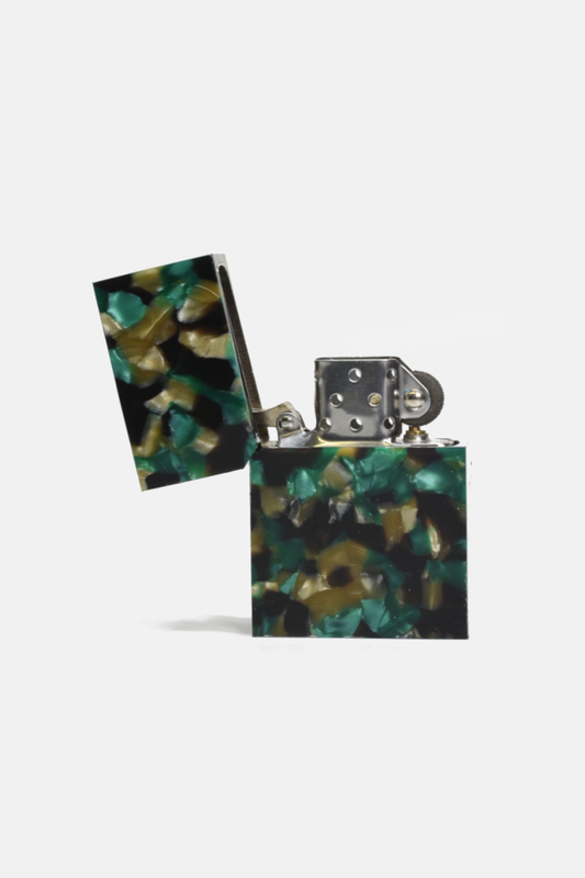 Green Confetti Zippo Style Lighter