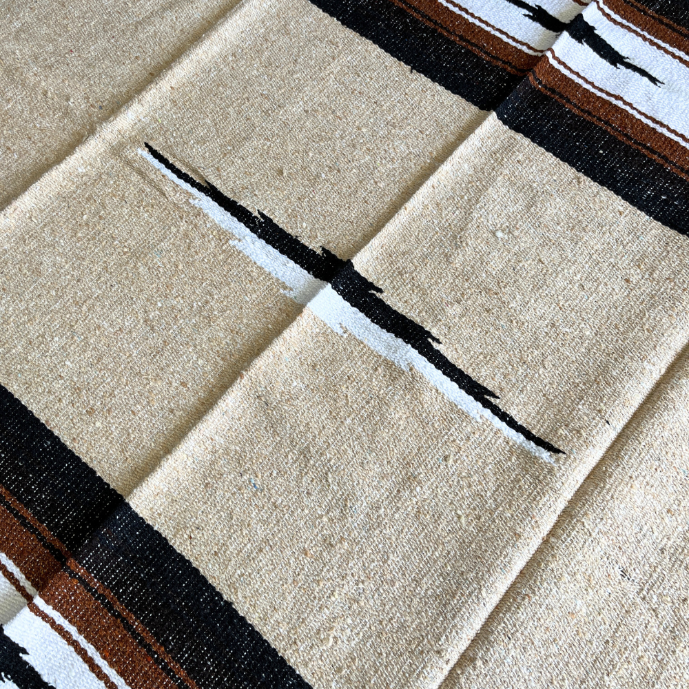 Sand & Stone Khaki Mexican Diamond Blanket