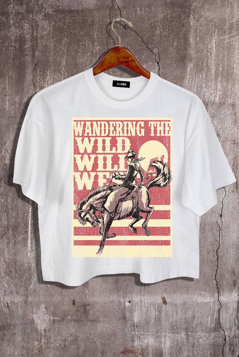 Wondering Wild Wild West Crop Tee