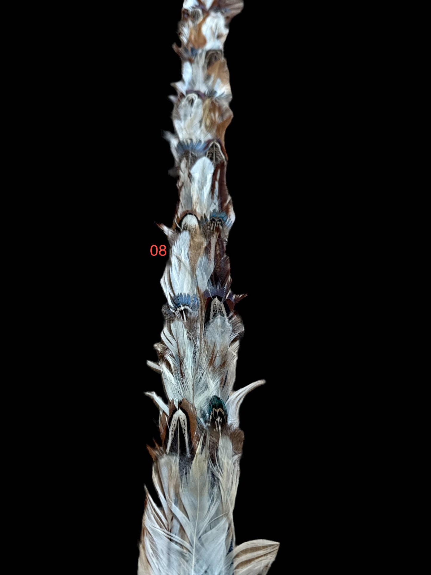 Feather hat band with strap