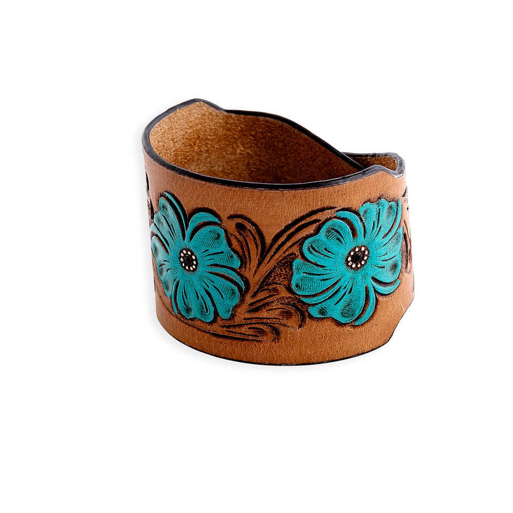 Blossom Leather Cuff