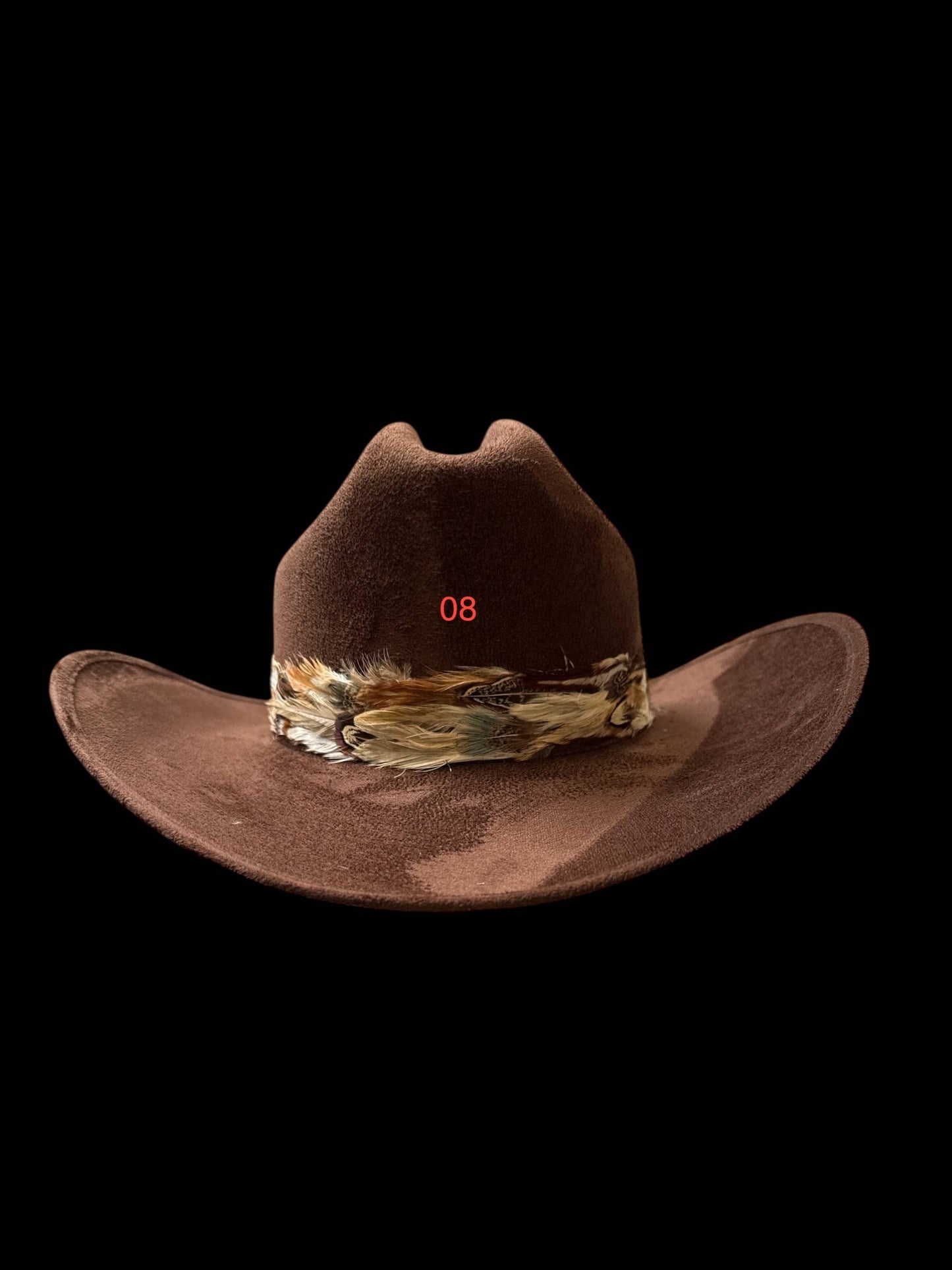 Feather hat band with strap
