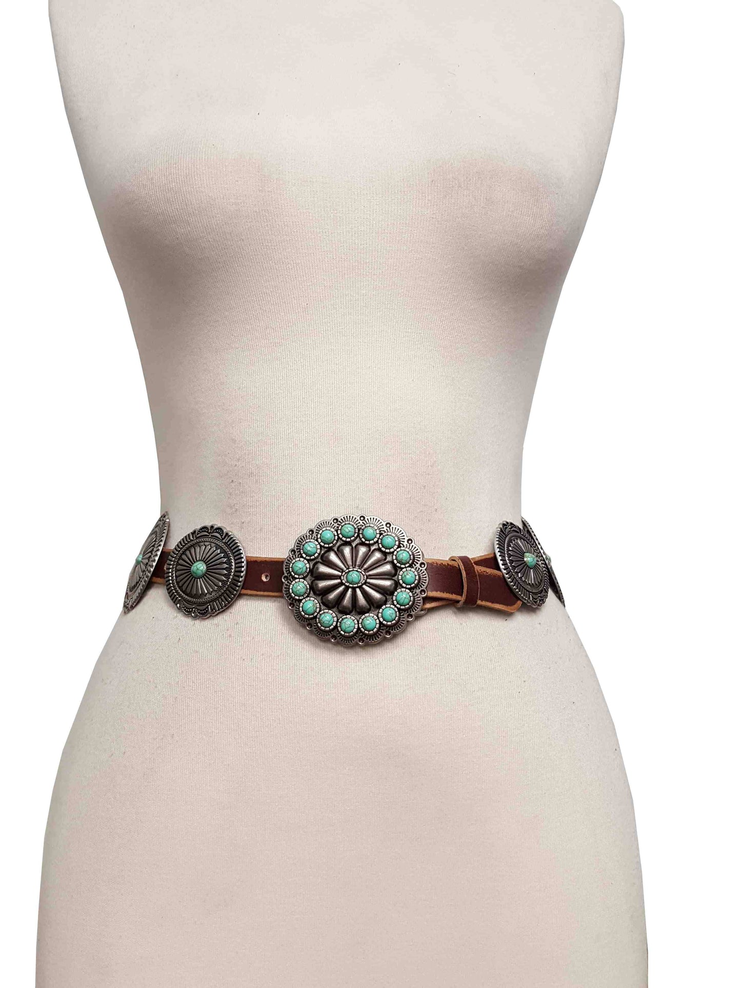 Fully Packed Turq Concho Belt