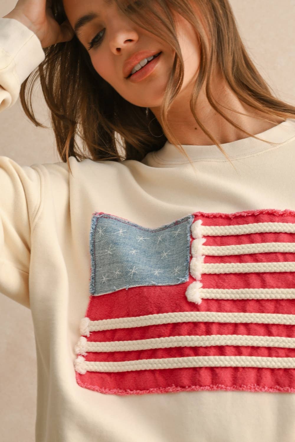 Flag Patch Sweatshirt
