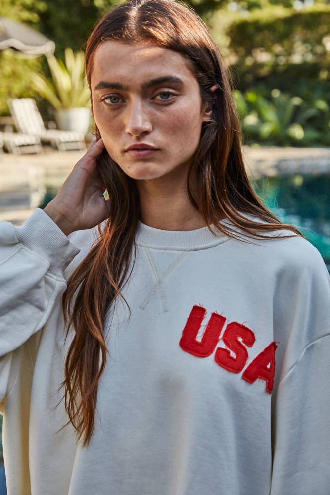 Crew Pullover - USA Patch