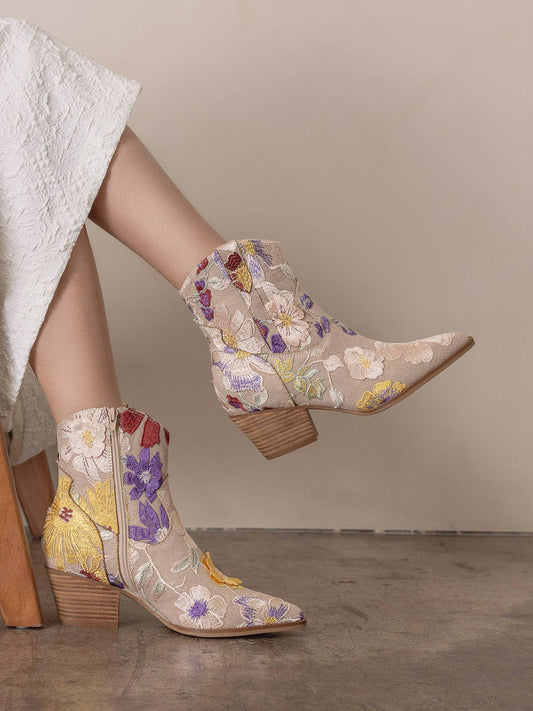 Wanda Floral Western Boot