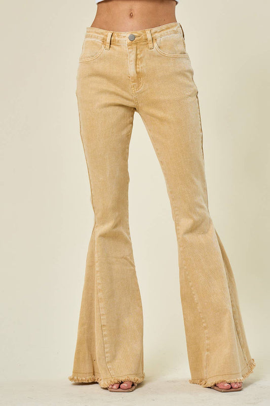 Acid Wash Flare Jeans