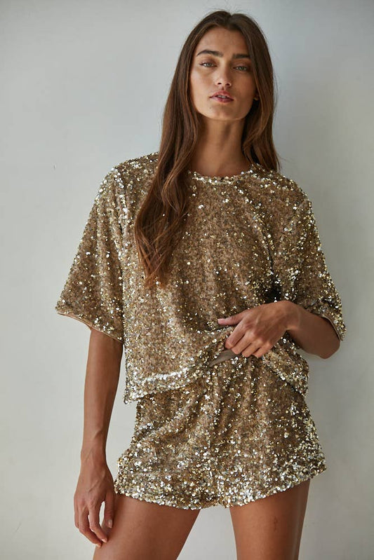 Honey Sequin Top