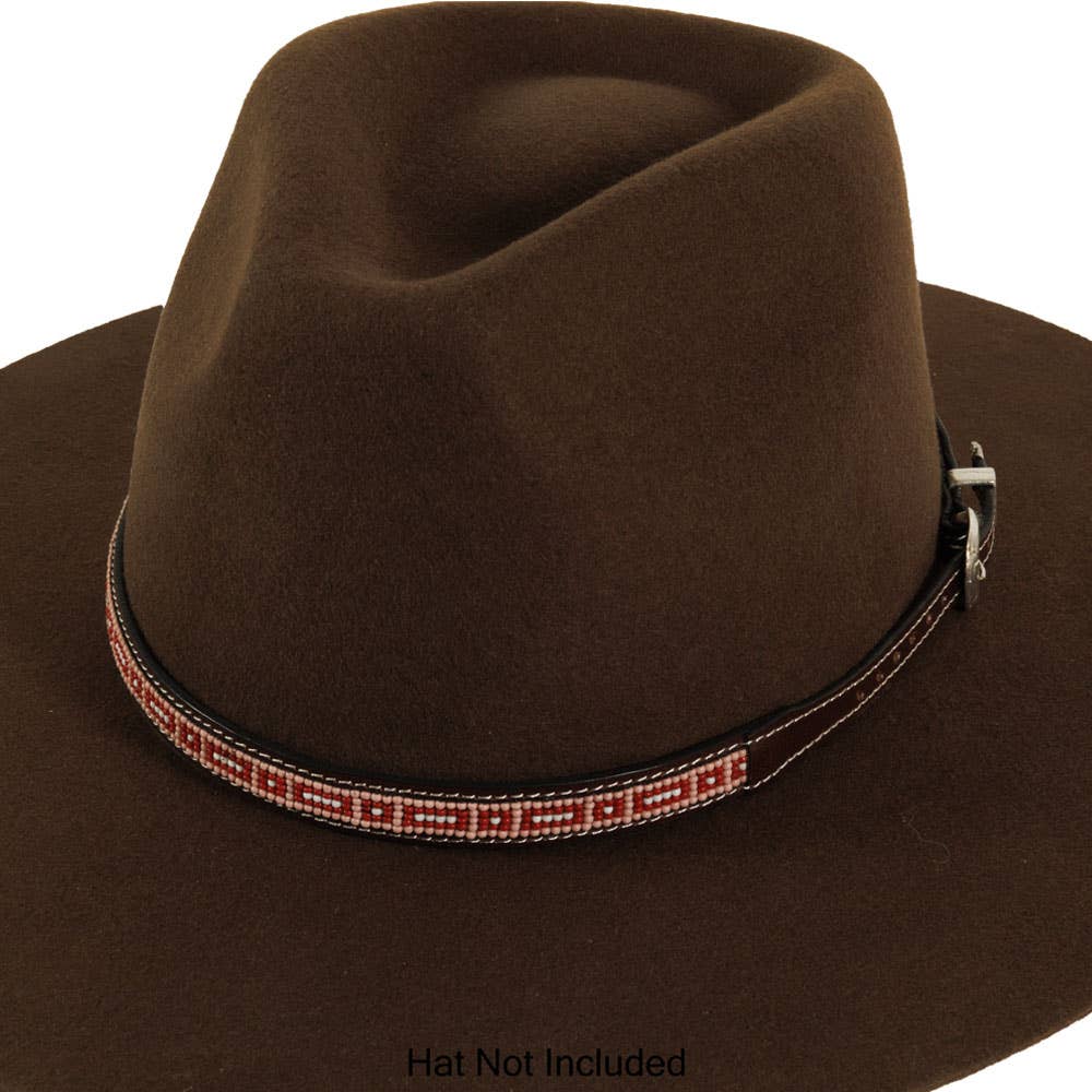Mahlia Red Mesa Beaded Hat Band