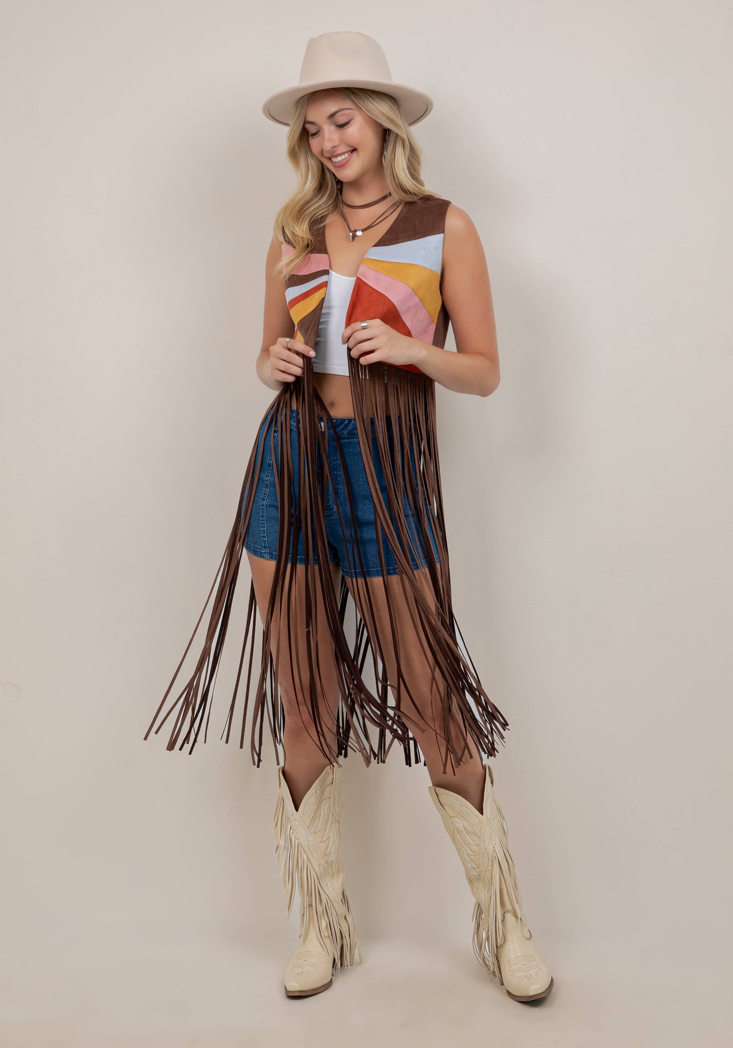 Sunshine Fringe Vest