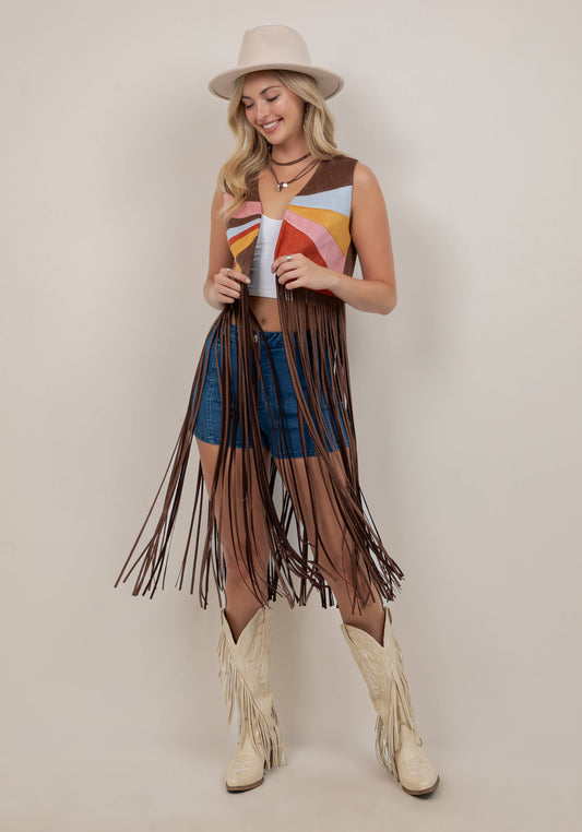 Sunshine Fringe Vest