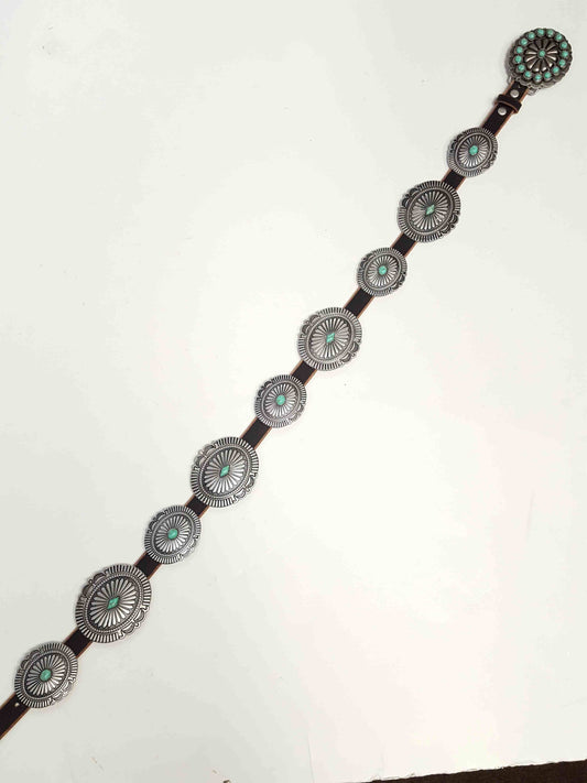 Fully Packed Turq Concho Belt